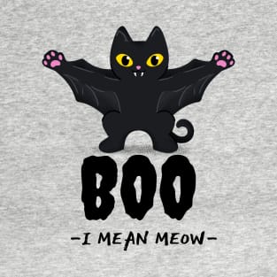 Boo, I mean Meow! Adorable Halloween CatBat T-Shirt